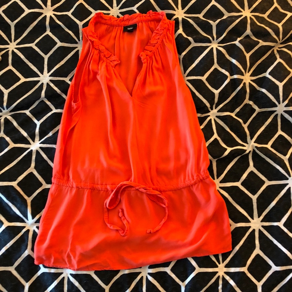 Red orange work sleeveless shirt